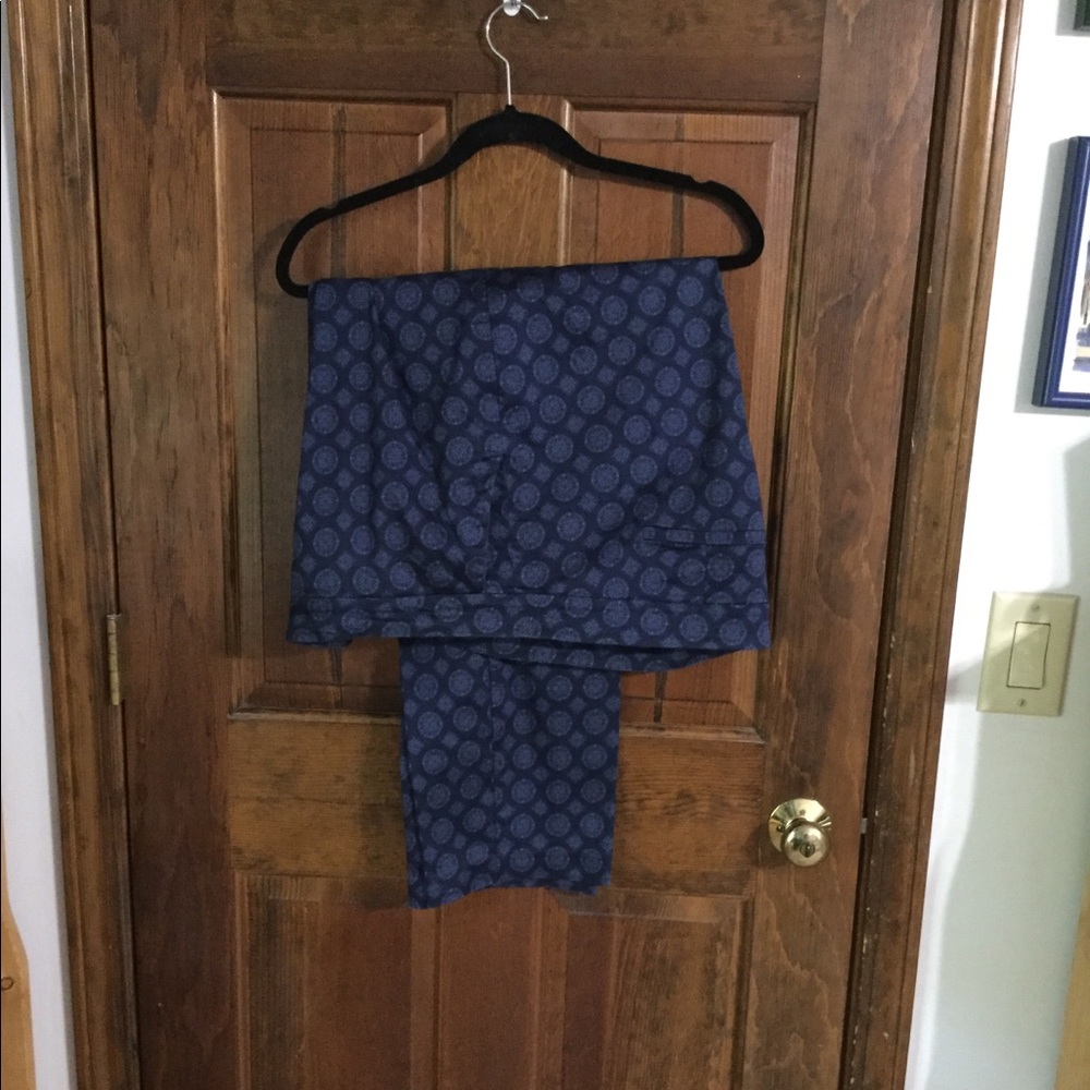 Navy medallion pants - gently loved